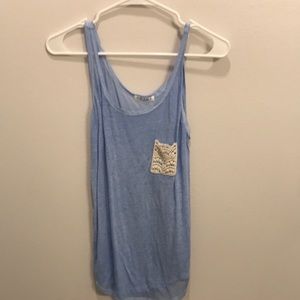 Blue, breathable tank